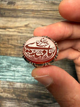 Load image into Gallery viewer, Aqiq Khorasani ring with “Ya Mehdi’ inscription