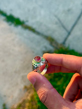 Load image into Gallery viewer, Yaqut ring with additional gemstones