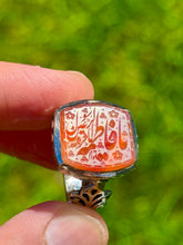 Load image into Gallery viewer, Aqiq Yemani Ring with Ya Fatima inscription