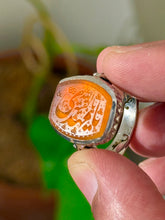 Load image into Gallery viewer, Aqiq Khorasani Ring with Ya Mehdi inscription