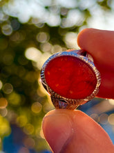Load image into Gallery viewer, Aqiq Khorasani Ring with ‘Inna Ma’i Rubbi’ inscription