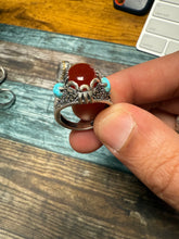 Load image into Gallery viewer, Aqiq ring with feyruz stones