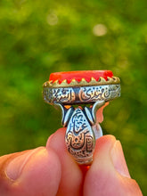 Load image into Gallery viewer, Aqiq Ring with ‘Shayb al Khatheeb’ inscription