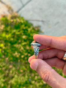 Hadid Seeni ring with “A’uodu bi Jalal lillah” inscription